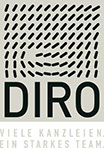 Logo Diro – Zertifiziert gemäß Standard DIN ISO 9001:2015 für anwaltliches Dienst- leistungs- und Kanzleimanagement